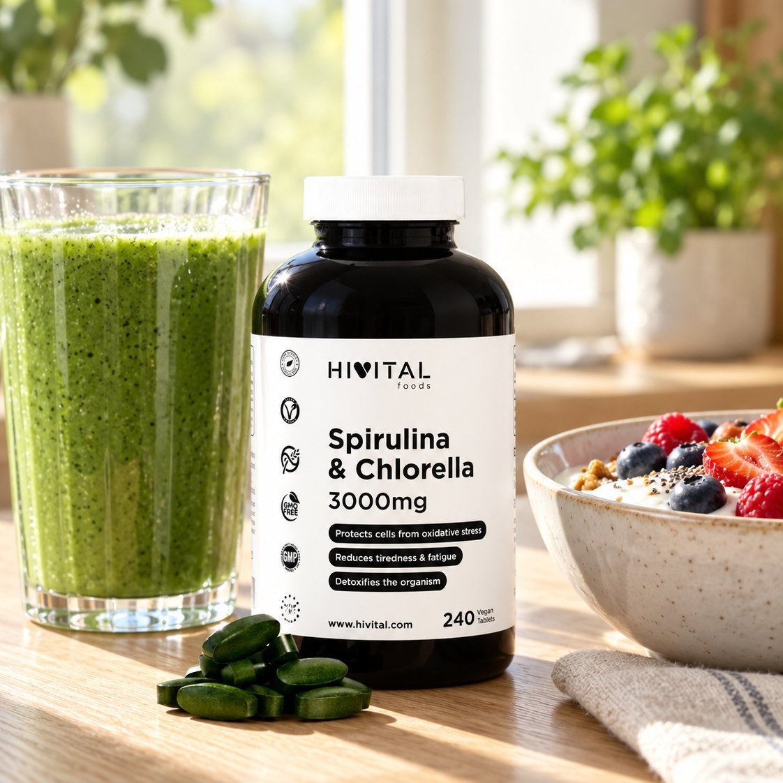 Спирулина и Хлорела BIO 3000 mg от HiVital в ежедневието