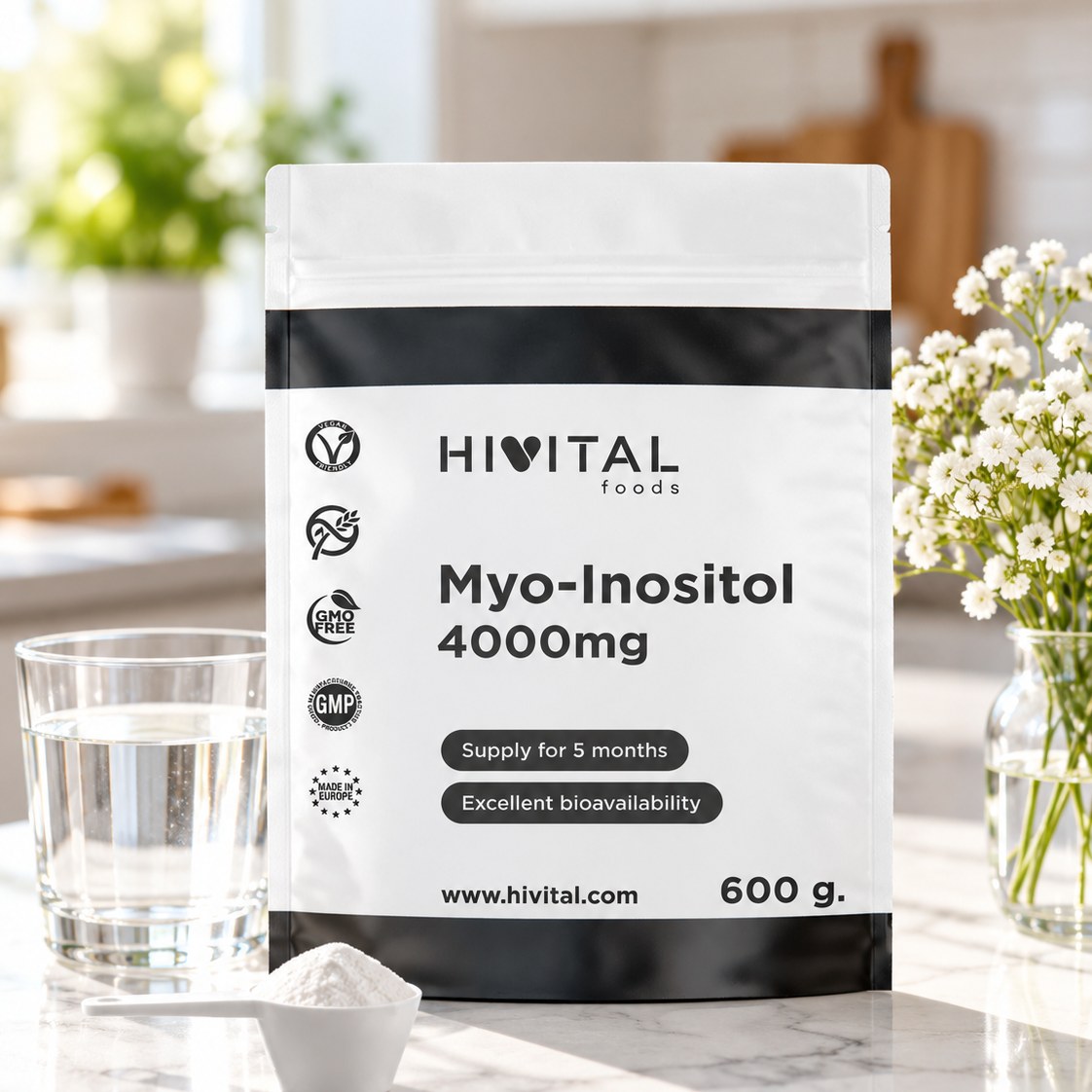 Мио-инозитол на прах 600 g от HiVital в ежедневието